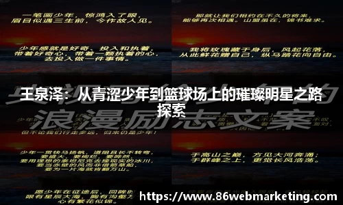王泉泽：从青涩少年到篮球场上的璀璨明星之路探索